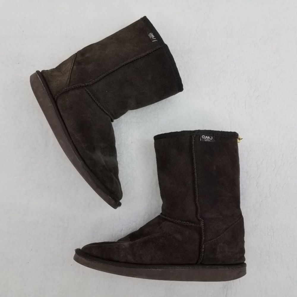 Emu Boots Brown 9 Merino Wool Suede Leathe…